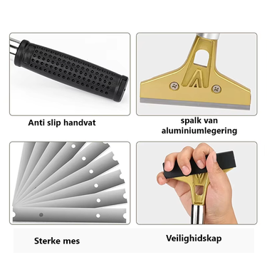 Schaber mit langem Griff