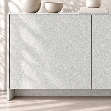 Mixed White terrazzo interieurfolie sfeerbeeld - Steenlook 122 cm